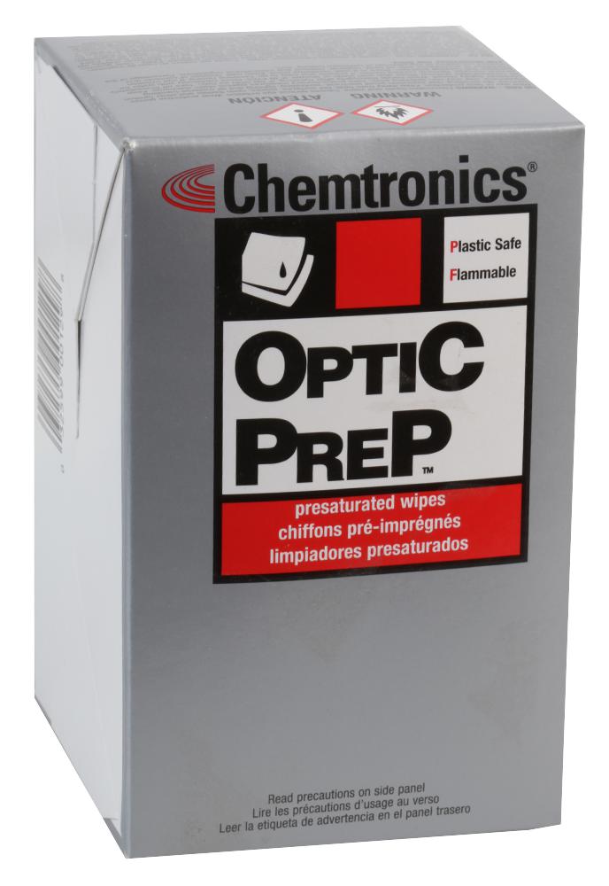 Chemtronics ChemPad Wet Electronics Wipes, Box of 50