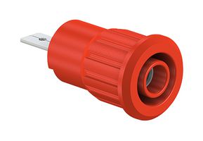 SEB4-F-22 Zócalo 4mm Banana 24A Rojo Montaje en Panel Tipo Staubli aislado
