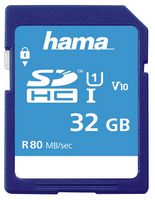 00124135: Flash Memory Card, SDHC Card, UHS-1, Class 10, 32 GB