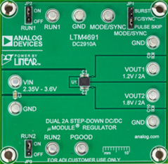Imagen de la placa del DC2910A
